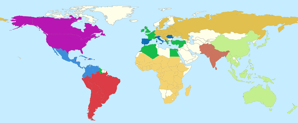 map of the world with provinces Jesuit Provinces Worldwide map of the world with provinces