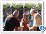 Fr. General and Fr. Mark Raper, the President of JCAP and the Regional Superior of East Timor, welcome the Bishop of Dili.